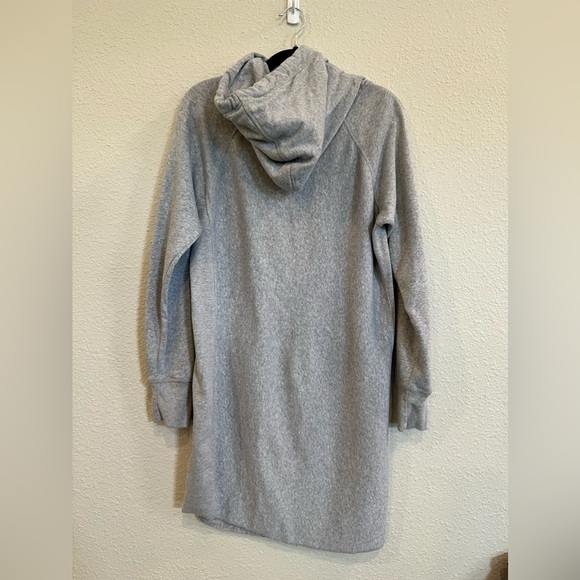 Athleisure Sweatshirt Dress Gray Midi Dress Casual Size Large Glacier National - Picture 3 of 4